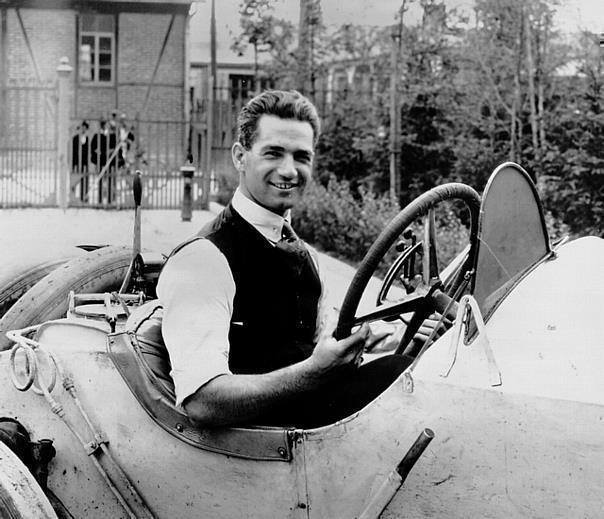 Ralph de Palma mit 115 PS Mercedes Grand-Prix-Rennwagen, 1914.